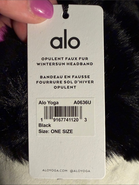 ALO YOGA | ✨NEW✨ Opulent Faux Fur Wintersun Headband in Black